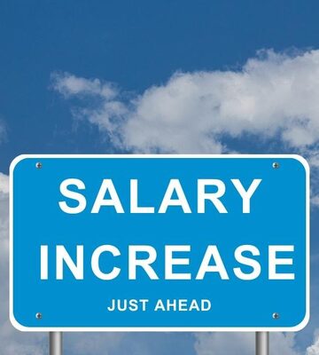 Salesforce Salary Increase banner images with clouds
